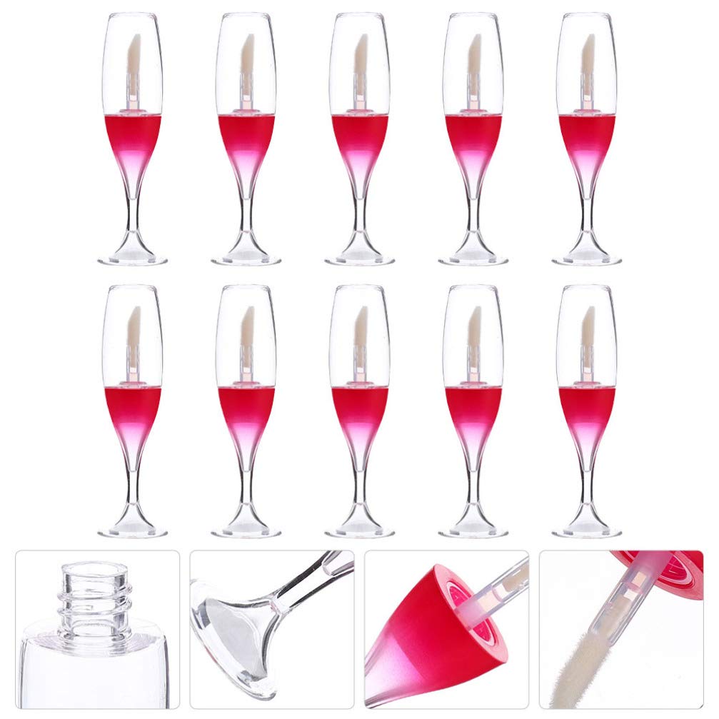 Beaupretty 20 tubos vacíos de vidrio de vino, esmalte de labios, botella de brillo de labios, varita labial, tubo de labios vacíos, tubos de brillo