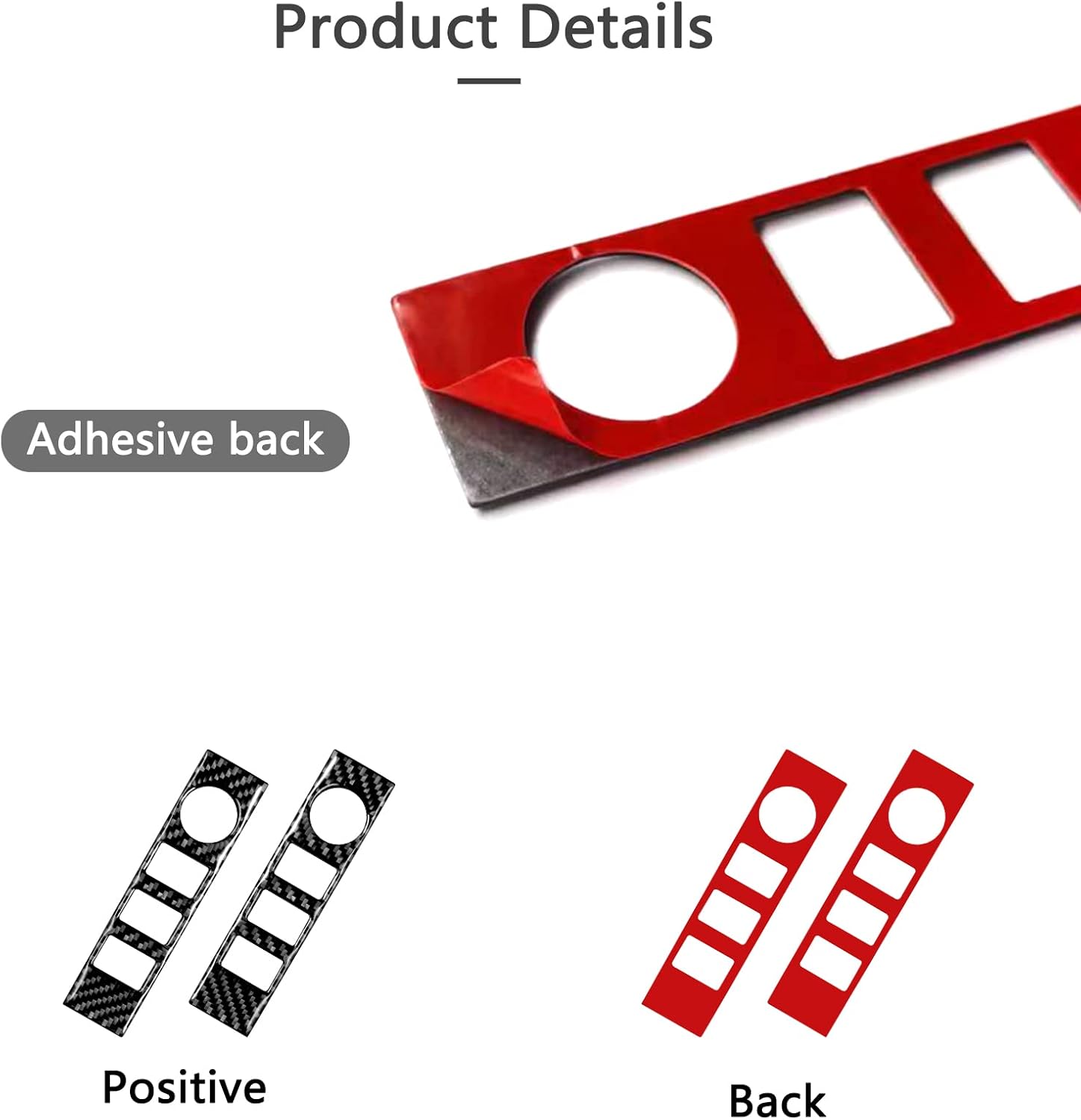 Adhesivo de fibra de carbono compatible con Toyota Central Control Media Volume Button Panel Trim Interior Accesorios para Toyota Tundra 2014 2015
