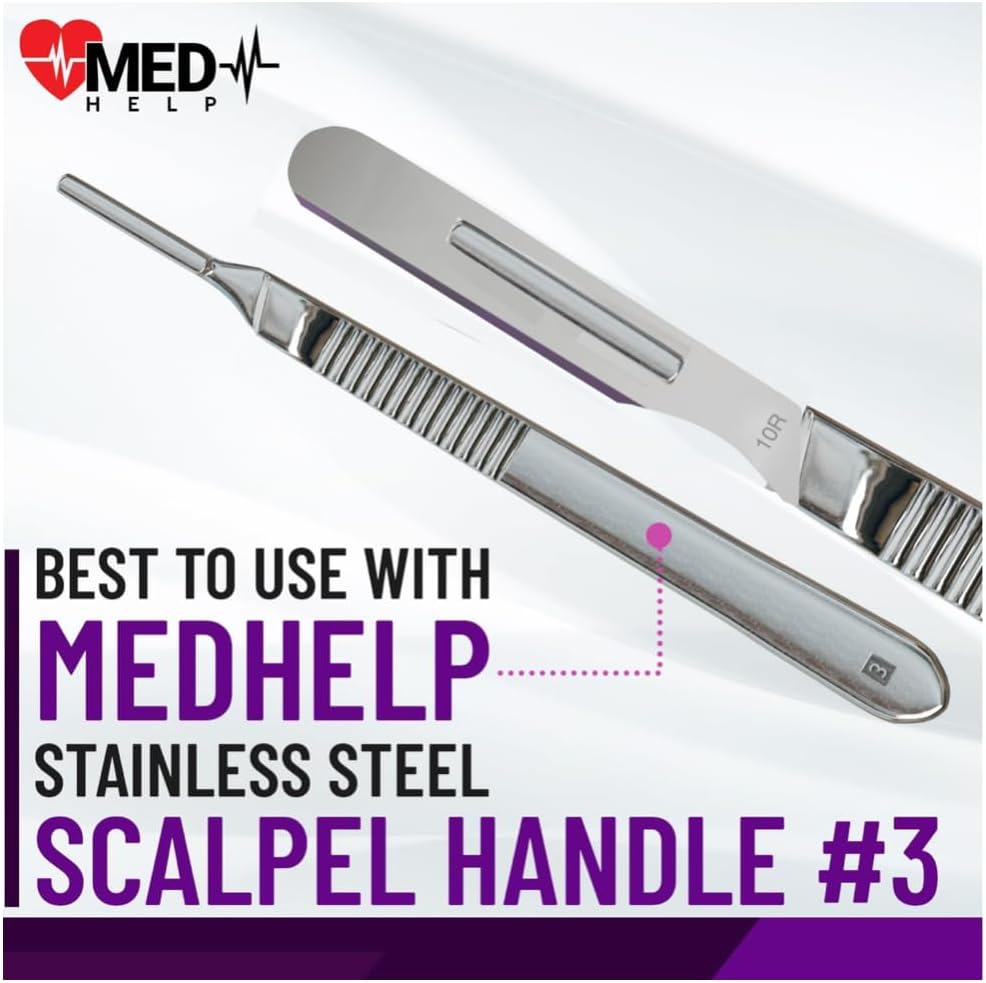 10r Blades Dermaplaning – Paquete de 100 cuchillas Dermaplane 10r, cuchillas Dermablade de acero de alto carbono empaquetadas individualmente,