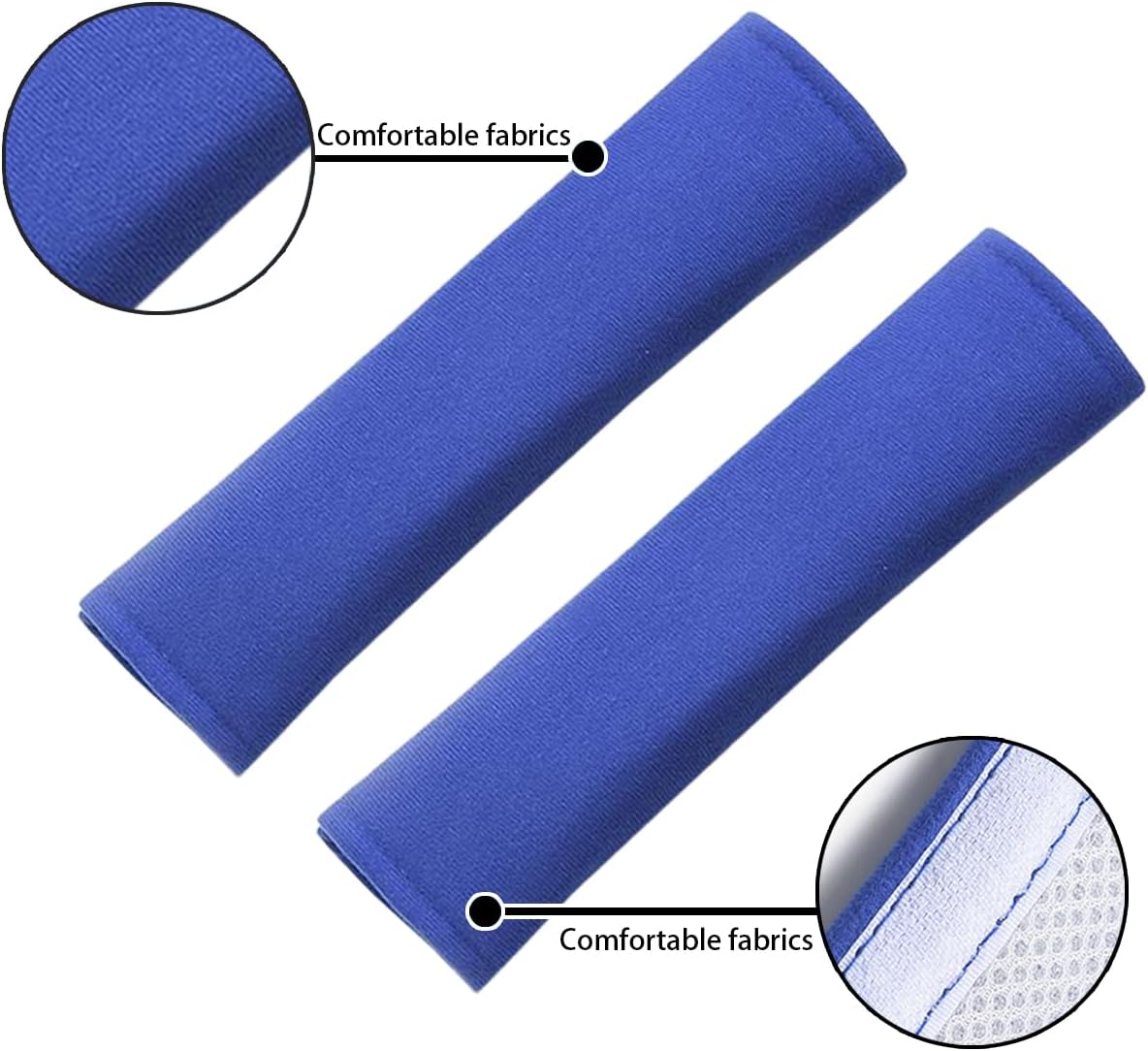 BESULEN Funda para cinturón de seguridad para automóvil, paquete de 2 almohadillas para cinturón de seguridad de automóvil para una conducción más