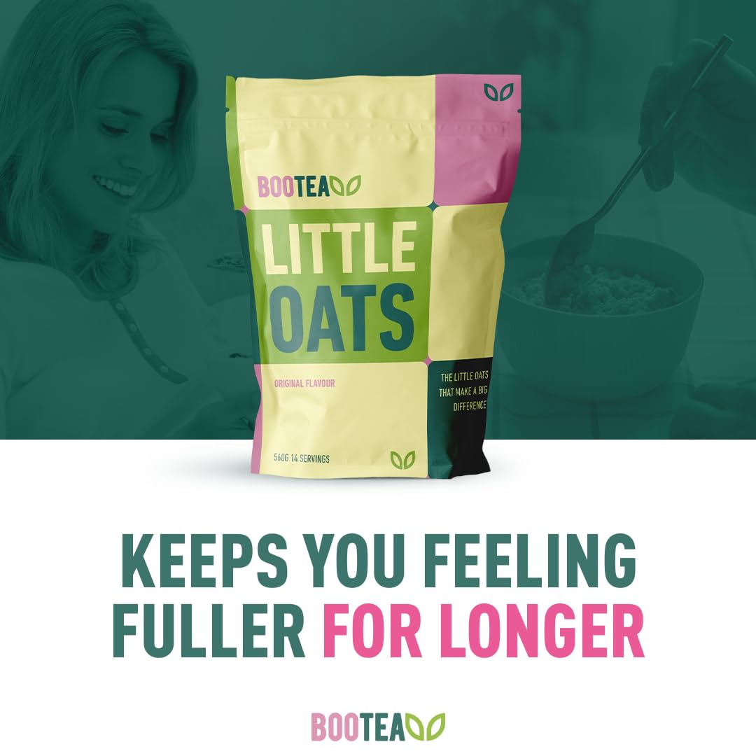 Bootea Little Oats – Gachas de proteína de avena con semillas de chía y proteína de arroz orgánica, desayuno de alta energía (paquete de 14 días)