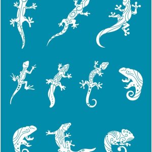 OLYCRAFT Plantillas de arcilla de 4 x 5 pulgadas, pantalla de seda con patrón de lagarto pequeño para plantillas de pantalla de seda de polímero, OLYCRAFT Plantillas de arcilla de 4 x 5 pulgadas, pantalla de seda con patrón de lagarto pequeño para plantillas de pantalla de seda de polímero,