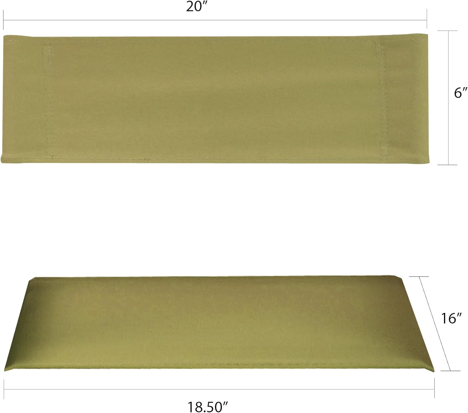 Casual Home Sustitución, Oliva Silla de Director Canvas, Asiento 18.5″ W x 16″ D. Espalda 20″ W x 6″ D