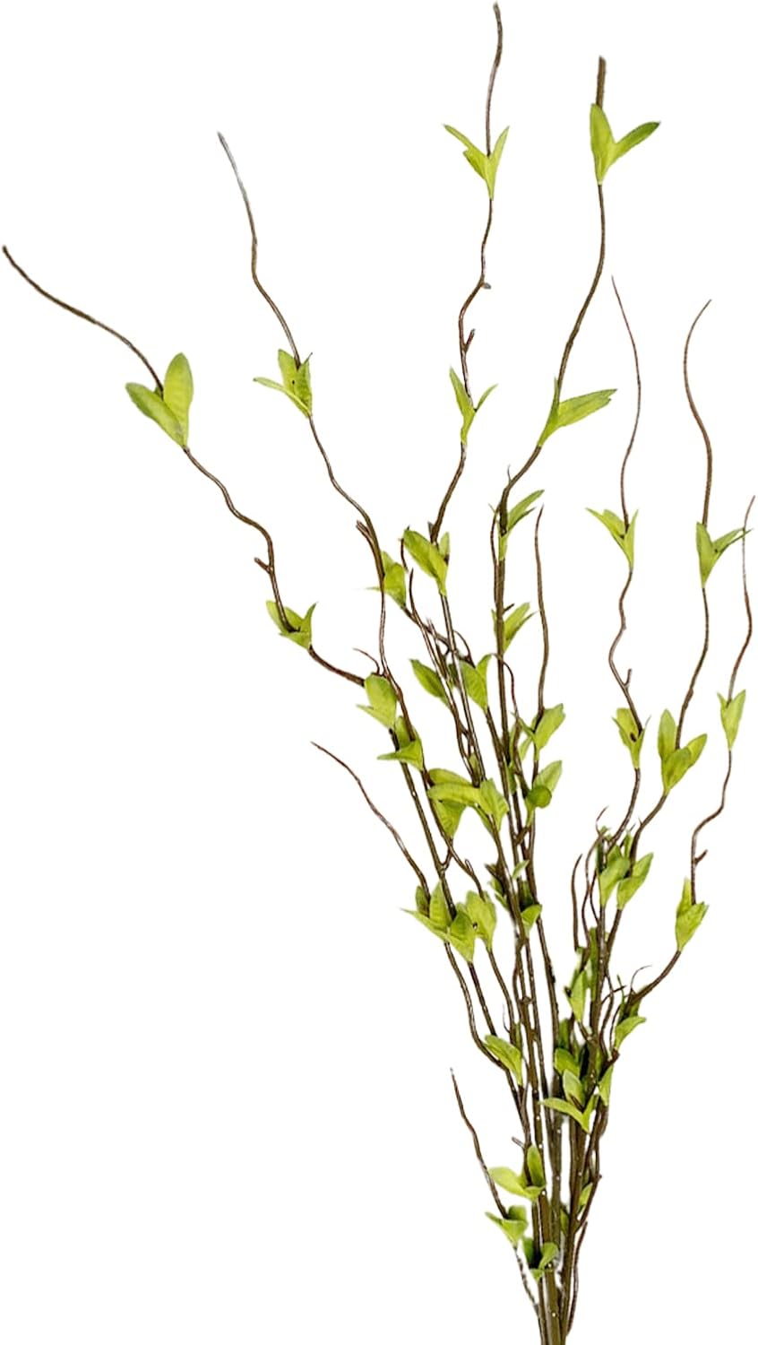 Ramas artificiales de sauce de 44 pulgadas para jarrón alto, tallos de vegetación artificial para relleno de jarrón, decoración del hogar, boda,