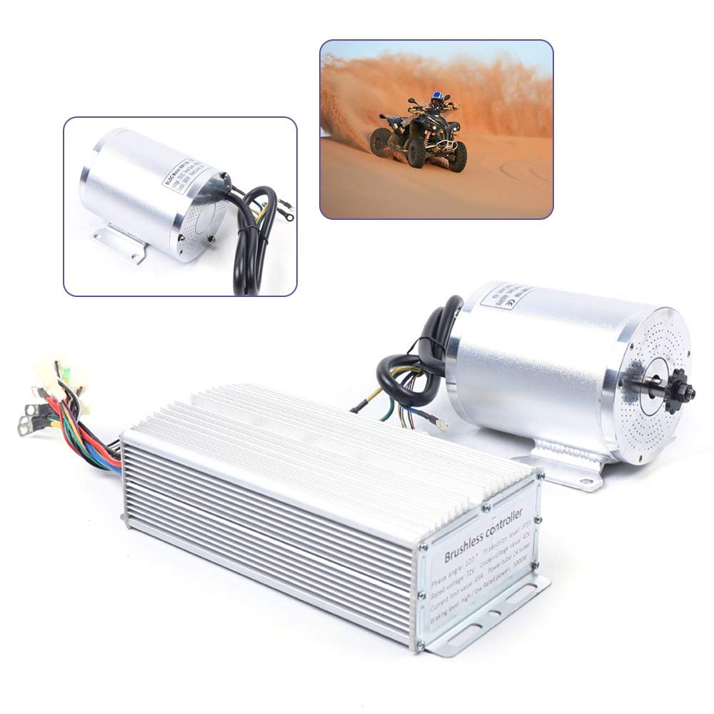 Kit de motor eléctrico sin escobillas CC 72V 3000W Kit de motor de conversión de bicicleta eléctrica Motor sin escobillas Motor sin escobillas