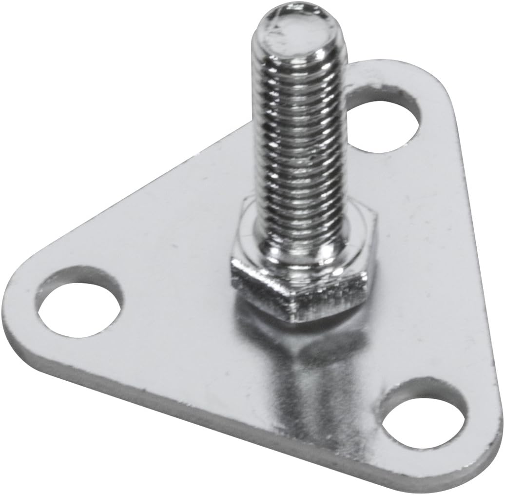Akro-Mils AWFOOTPLATE4PK – Placa de pie para sistema de estante de alambre cromado con patas verticales, paquete de 4 unidades