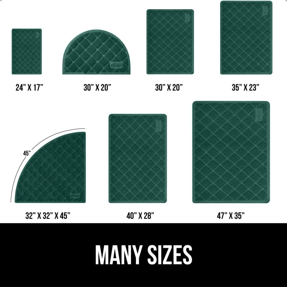 Gorilla Grip – Tapete para atrapar la arena de los areneros de gatos, 47 x 35 pulgadas, 100% impermeable, fácil de limpiar, respaldo texturizado,