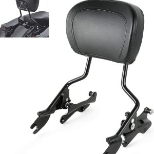 Respaldo desmontable TCMT para pasajero con portaequipajes y kit de accesorios de acoplamiento de 4 puntos para Harley Touring 2009-2020 Respaldo desmontable TCMT para pasajero con portaequipajes y kit de accesorios de acoplamiento de 4 puntos para Harley Touring 2009-2020