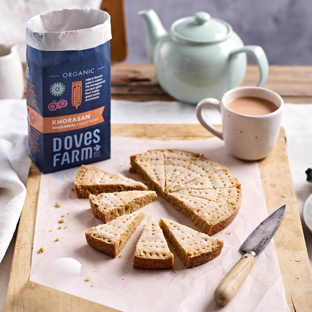 Doves Farm – Harina de pan integral orgánica Kamut Khorasan  2.2 lbs  Mezcla de granos antiguos rica en nutrientes para panaderos conscientes de la