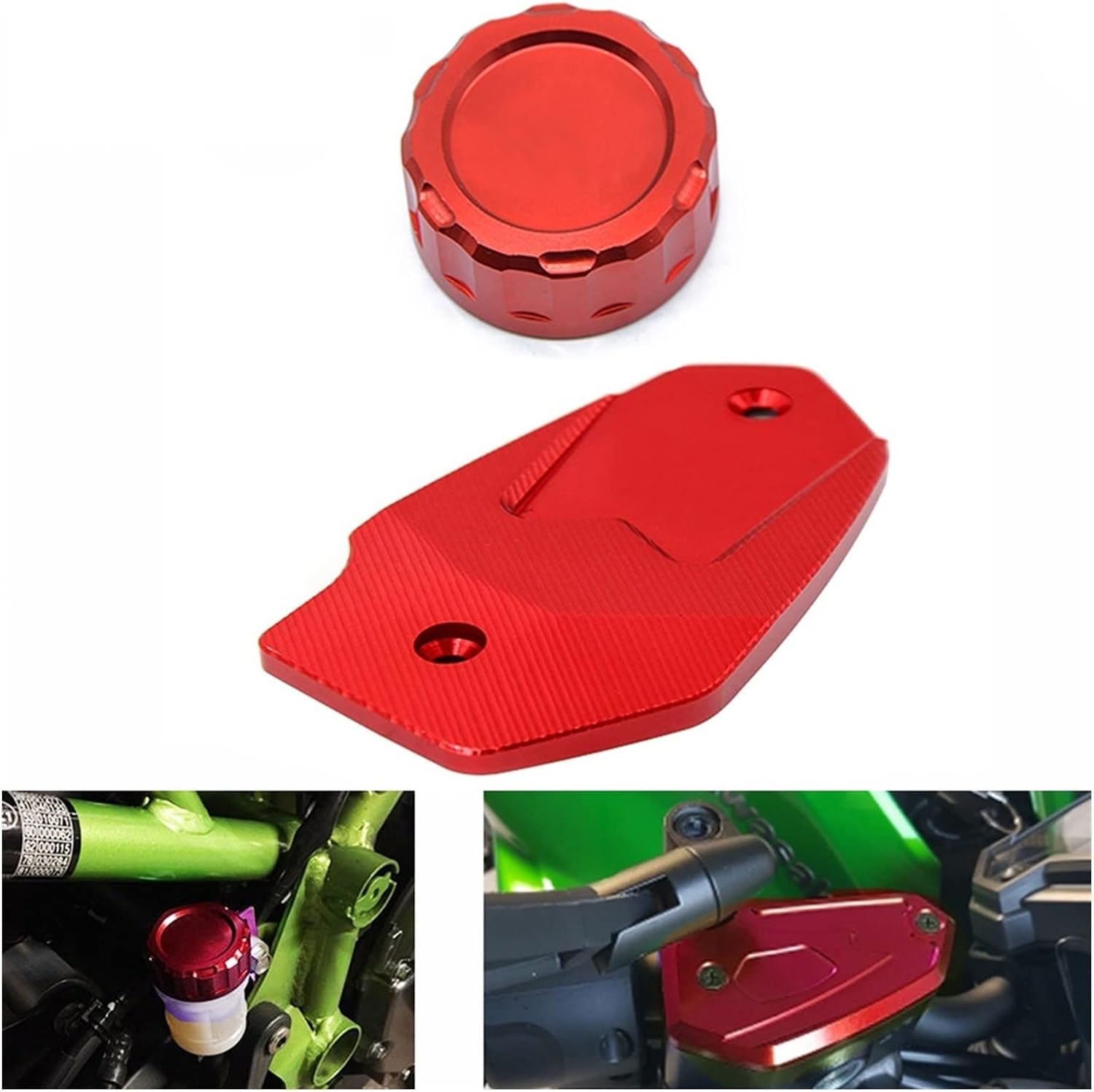 Cover Cap Guard Motorcycle CNC Aluminum Brake Fluid Master Reservoir Cap Cover For Kawasaki Z900 Z800 ER6N ER6F For VERSYS 650 For Ninja650 ER-6N