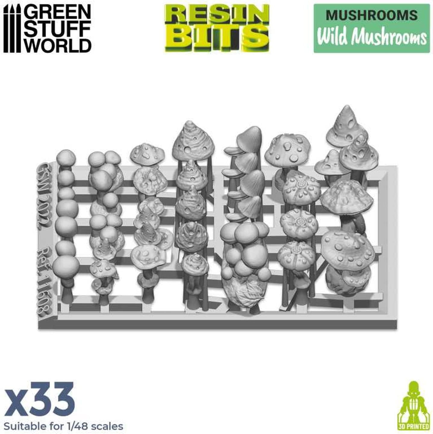Green Stuff World para Modelos y Miniaturas – Wild Hongos 11608