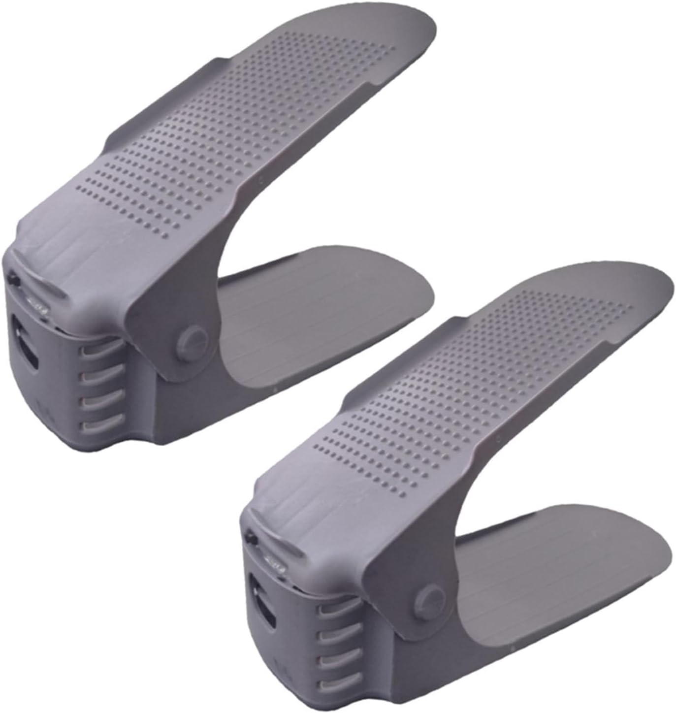 Organizador de ranuras para zapatos, apilador de zapatos ajustable, 4 piezas de ahorro de espacio para zapatos, soporte para zapatos de doble