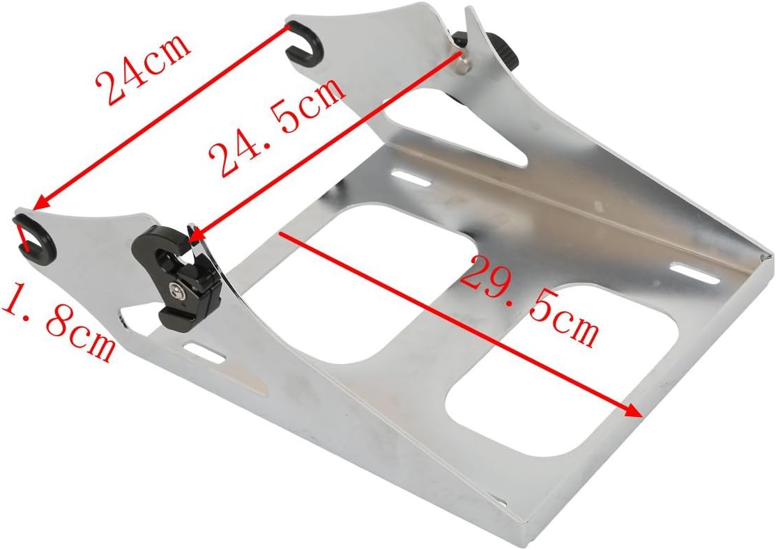 TCT-MOTORPARTS Respaldo King Tour Pack de 13.7 pulgadas con placa de montaje para Harley Tour Pack Road Glide, Road King, Street Glide, Electra