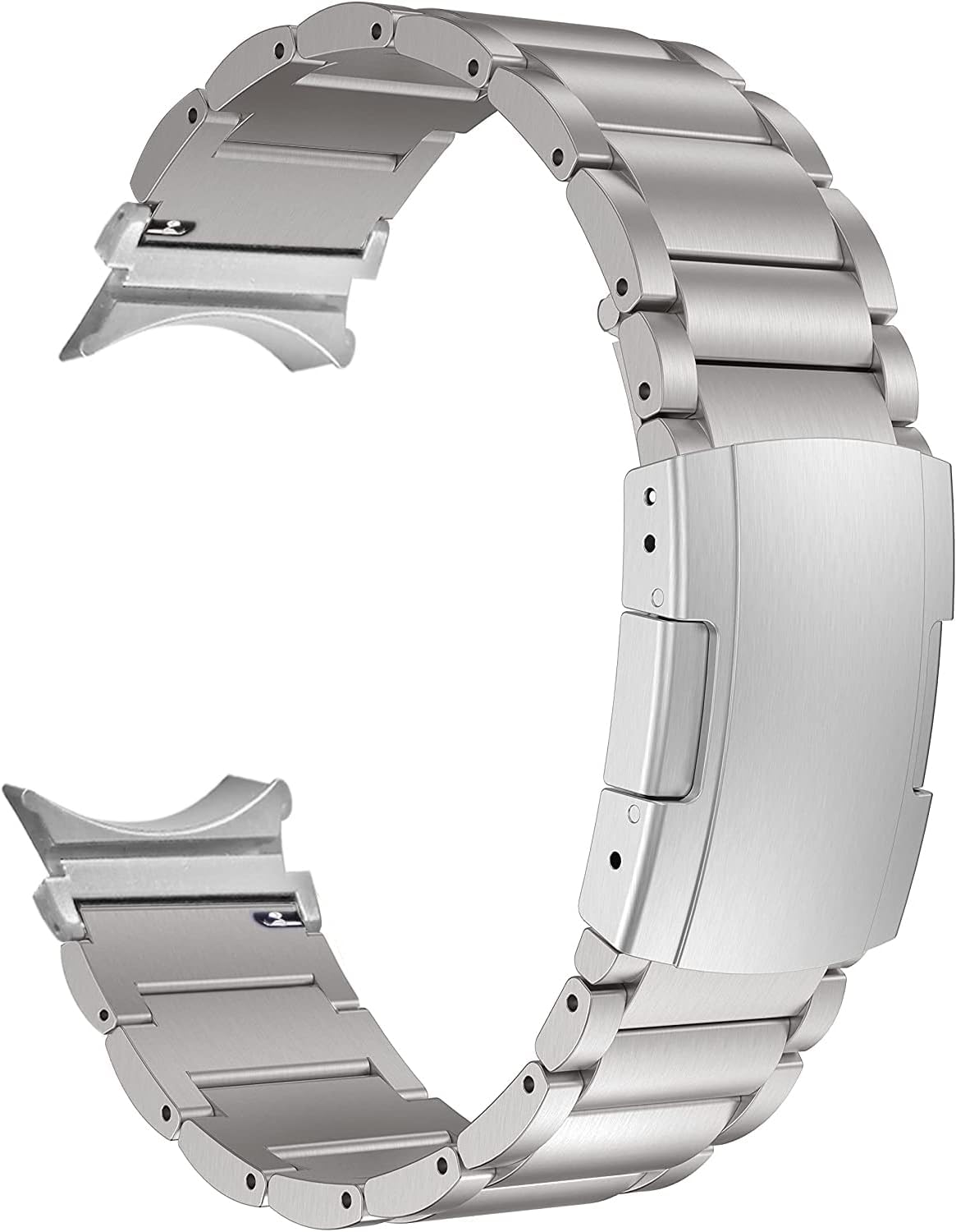 MaKTech Titanium Band for Samsung Galaxy Watch 654,No Gap Metal Bracelet Strap with Tortoise Buckle,for Galaxy Watch 6-43474044mm,Galaxy Watch