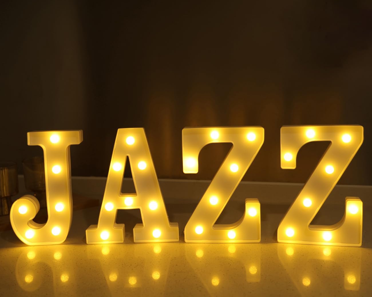 Letras iluminadas, letras LED, 26 alfabetos, letras iluminadas decorativas, a pilas, para fiestas, bares, luz nocturna, decoración del hogar (letra