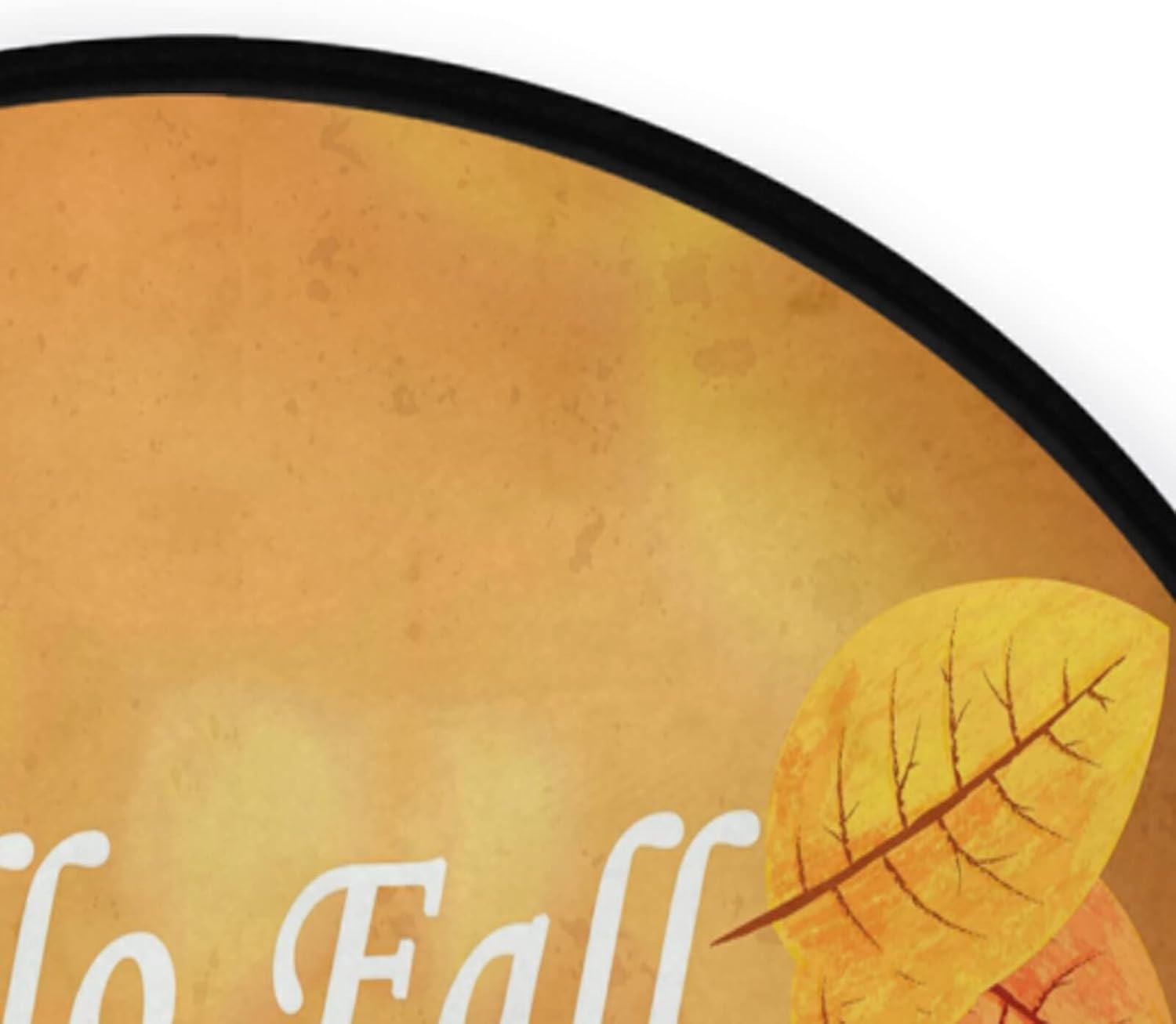 Felpudo redondo con diseño de calabaza con diseño de hojas de arce y Acción de Gracias, antideslizante, tapete de yoga para entrada, dormitorio,
