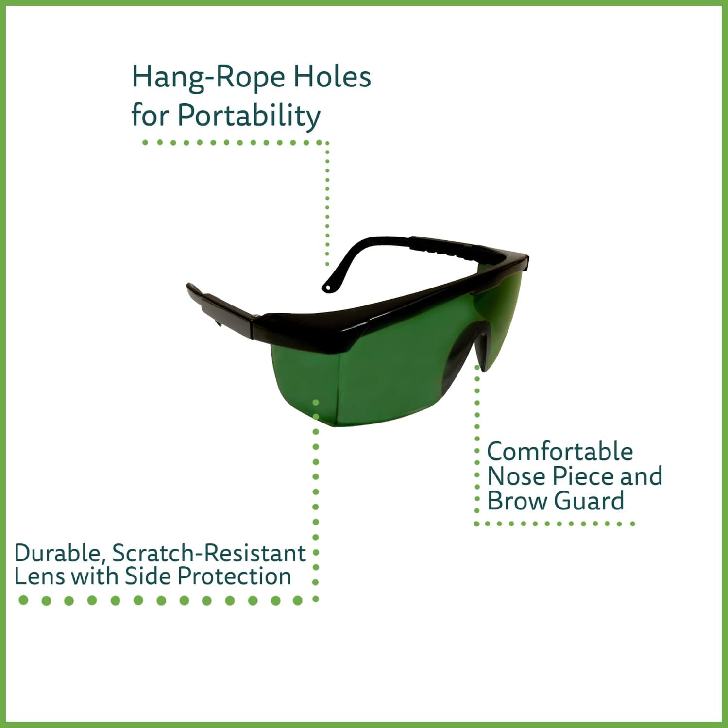 Cordova EJBIRUV5 Retriever – Gafas de soldador, marco negro, lente verde IR 5.0, paquete de 10