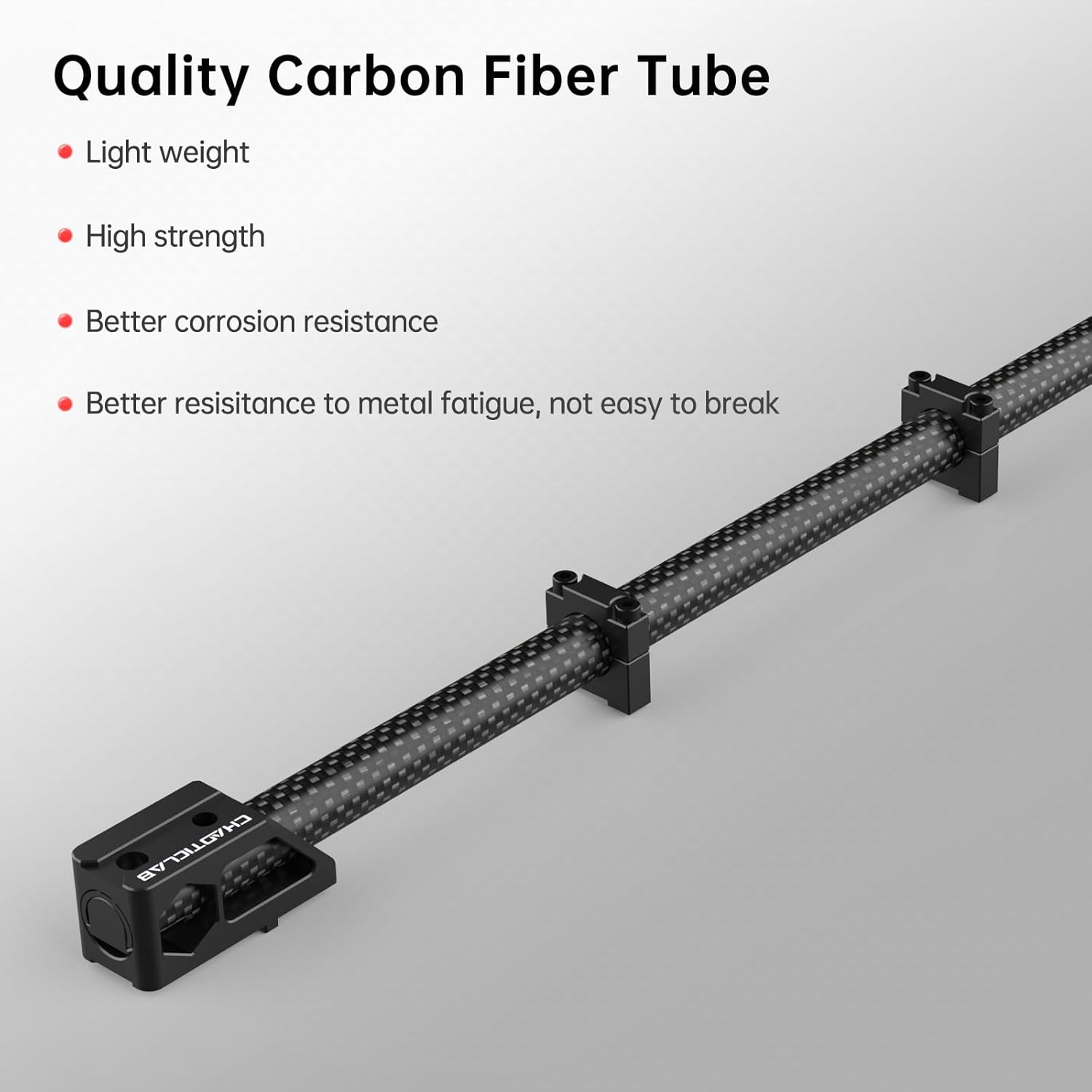 Voron – Juego completo de tubos de fibra de carbono 2.4 R2 + soporte, actualización para kit de marco de impresora 3D Voron2.4, actualización de