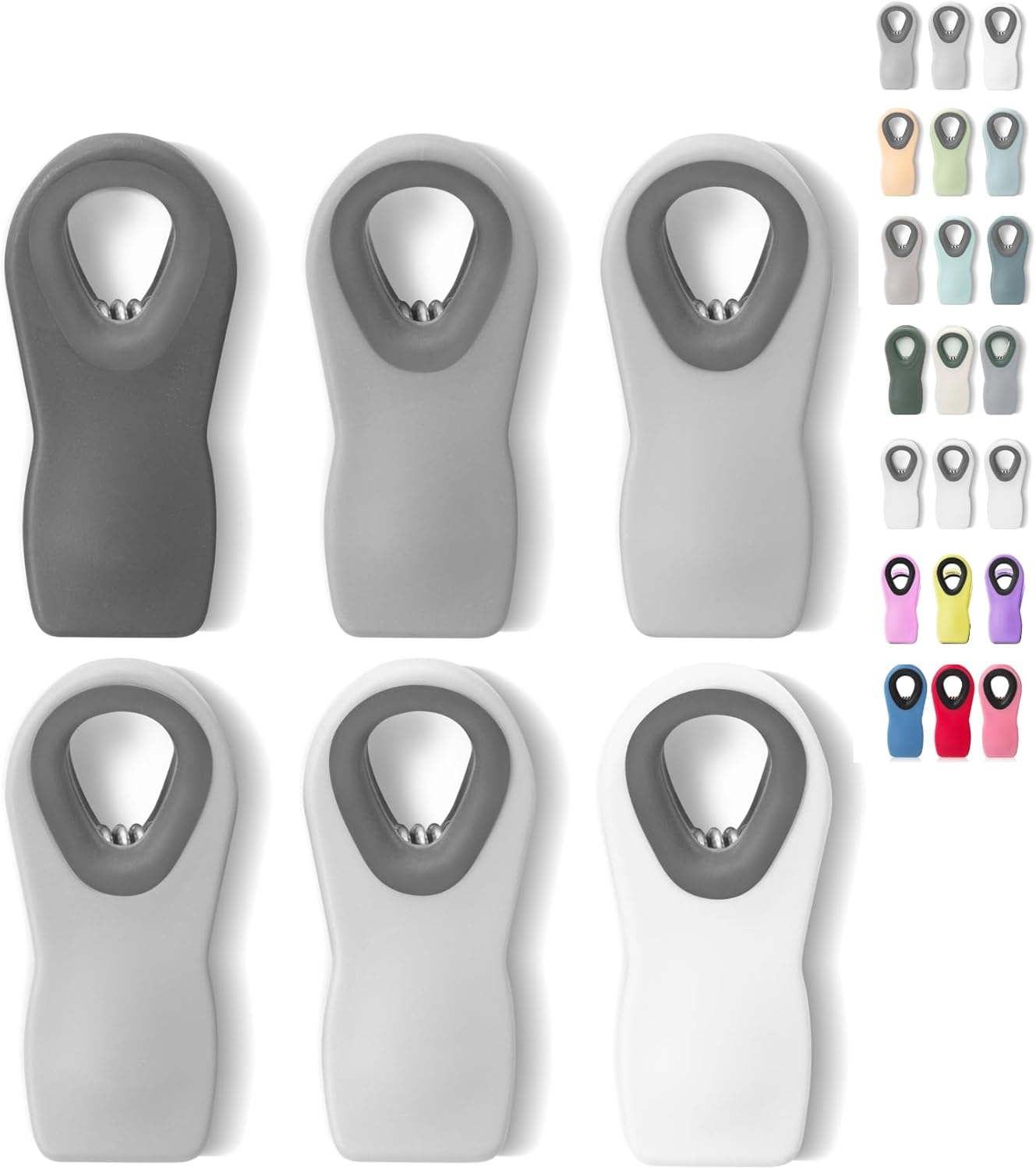 Mr. Pen – Clips magnéticos para chips, paquete de 6, clips de chip gris, clips para bolsas, clips de alimentos, clips para bolsas para alimentos,