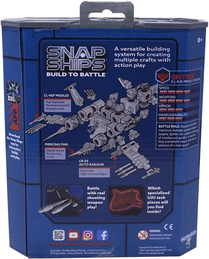 Komplex Spitter K.L.A.W Missile Cruiser – Construye para la batalla – 3 construcciones diferentes – A partir de 8 años