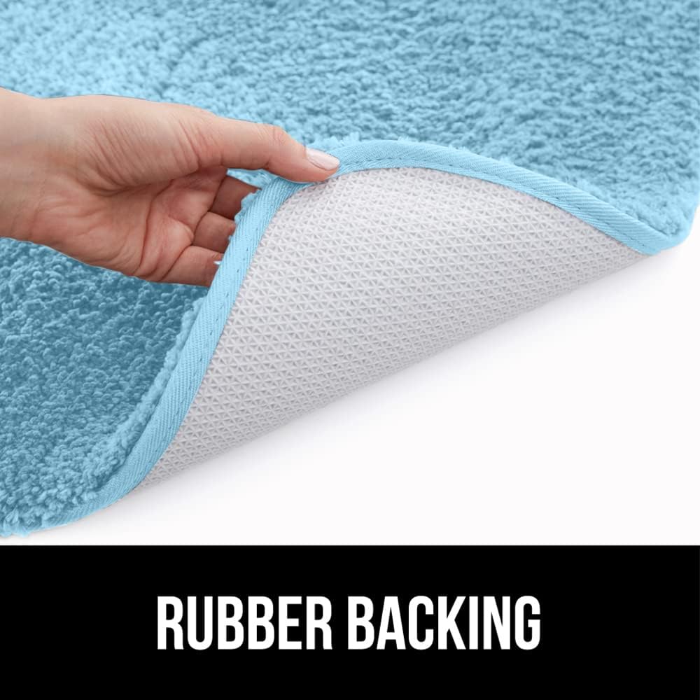 Gorilla Grip – Alfombra de baño, absorbente, suave, gruesa, lavable a máquina, microfibra, se seca rápidamente, tapetes para baño, ducha, bañera y