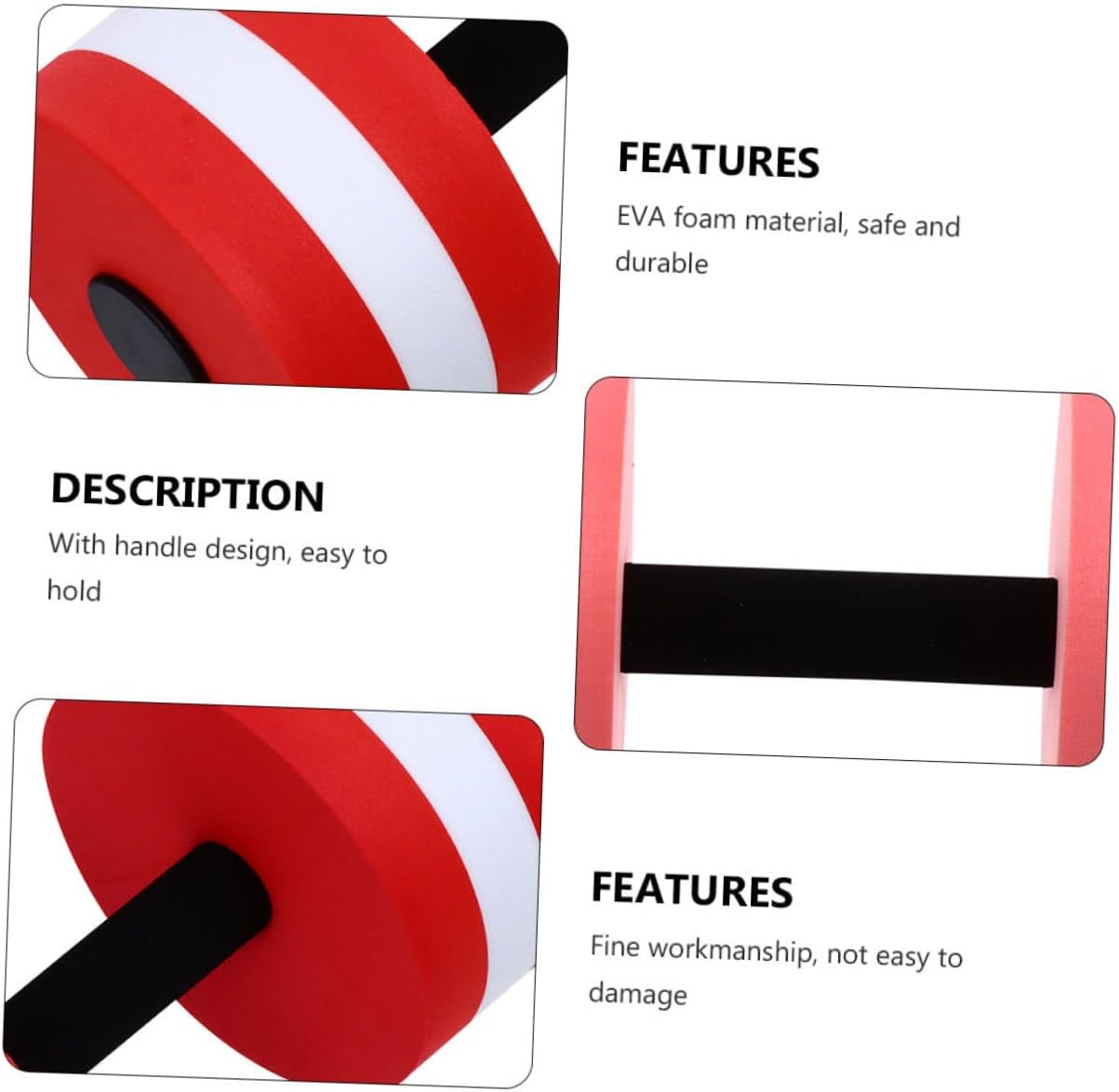 Abaodam 4 mancuernas para ejercicio acuático, mancuernas de piscina, mancuernas de peso, mancuernas y accesorios deportivos para piscina