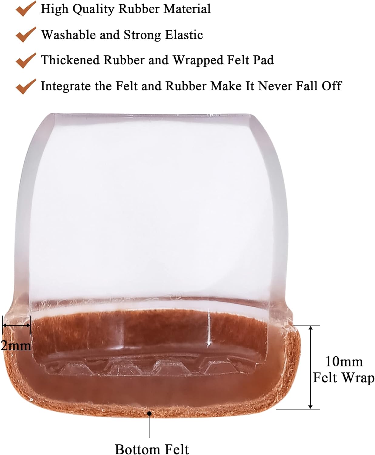 16 tapas pequeñas de silicona para patas de silla de 1 14 pulgadas, almohadillas de muebles para suelos de madera dura, protectores de suelo para