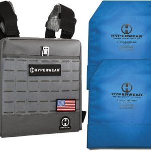HYPERWEAR Chaleco con peso TAC HYPER fabricado en Estados Unidos, con peso incluido, placas de chaleco de peso flexible, chaleco de peso ajustable, HYPERWEAR Chaleco con peso TAC HYPER fabricado en Estados Unidos, con peso incluido, placas de chaleco de peso flexible, chaleco de peso ajustable,