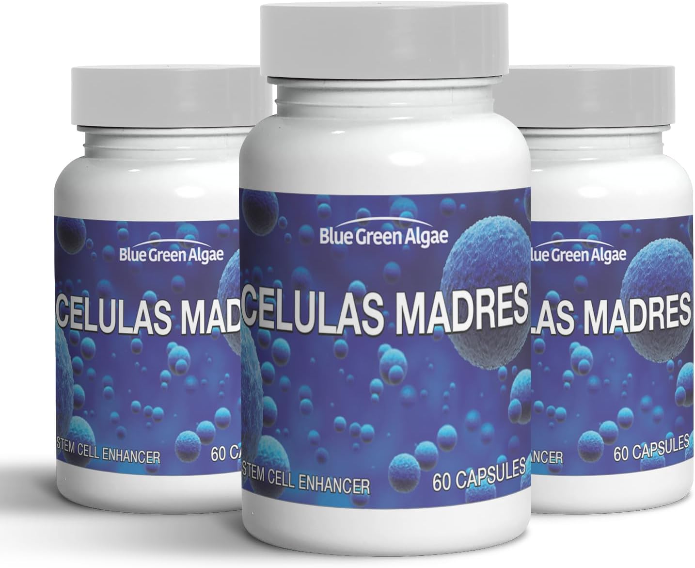 Celulas Madres – Suplemento de células madre para antienvejecimiento y longevidad, sin OMG, sin gluten, cápsulas vegetarianas, 60 unidades (3)