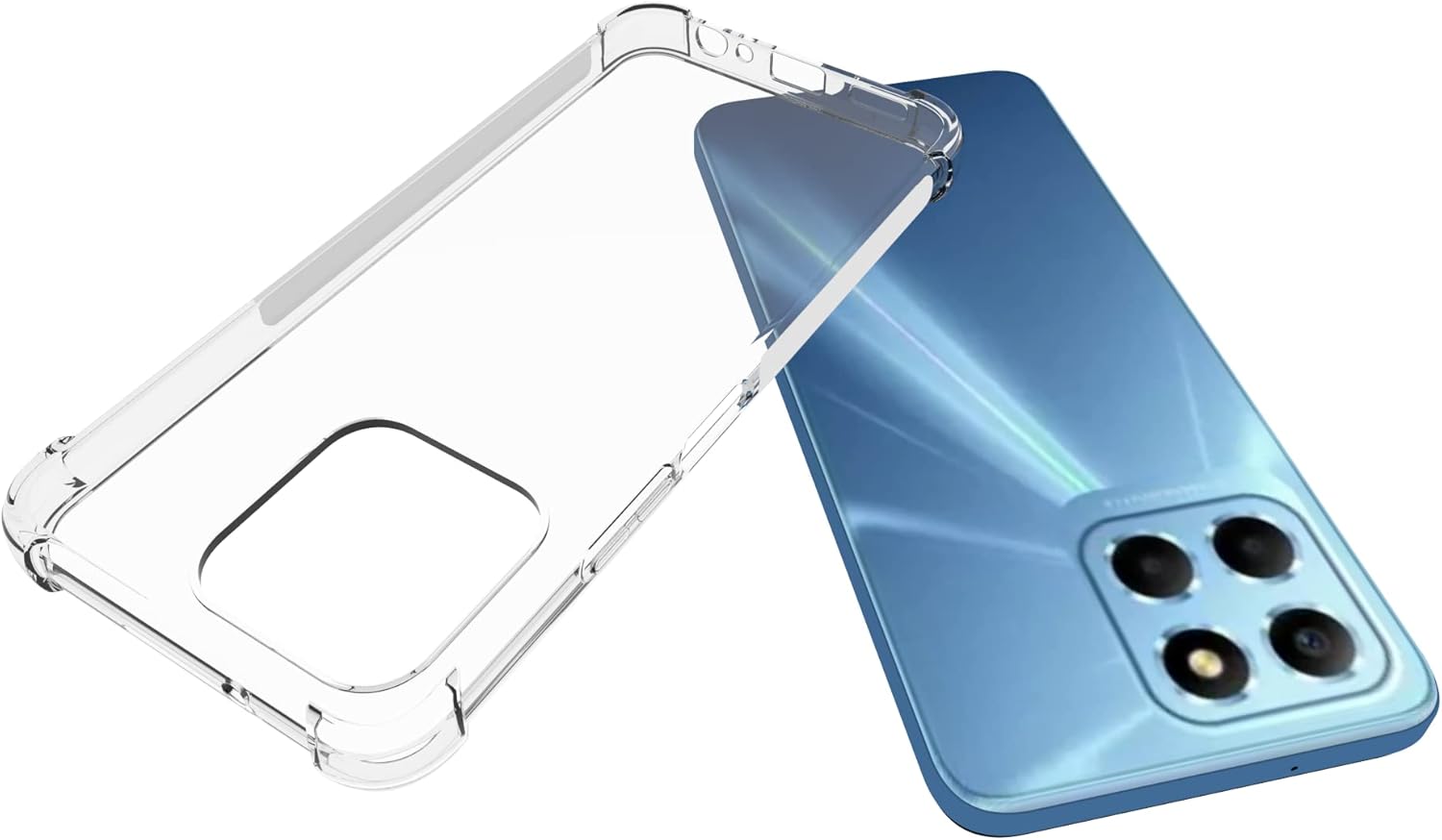 Funda para Honor X6  X6s  Honor X8 5G Transparente TPU Cuatro Esquinas Funda Protectora Transparente Suave