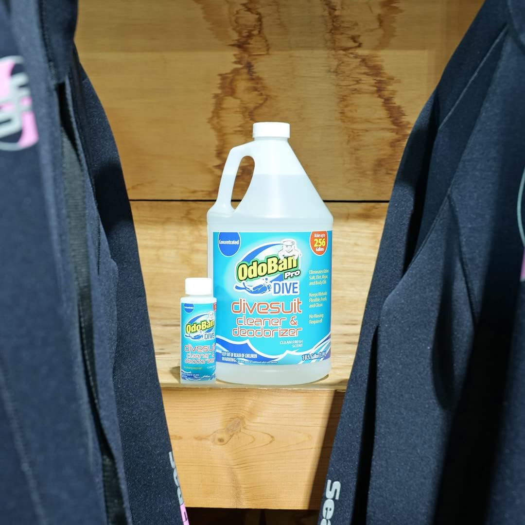 OdoBan Dive No-Rinse – Limpiador concentrado para trajes de neopreno, 1 galón