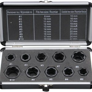 Juego de 10 unidades de extractor de pernos y tuercas con tornillos y tuercas de 0.354-0.748 in, herramienta para quitar pernos, tuercas y tornillos Juego de 10 unidades de extractor de pernos y tuercas con tornillos y tuercas de 0.354-0.748 in, herramienta para quitar pernos, tuercas y tornillos