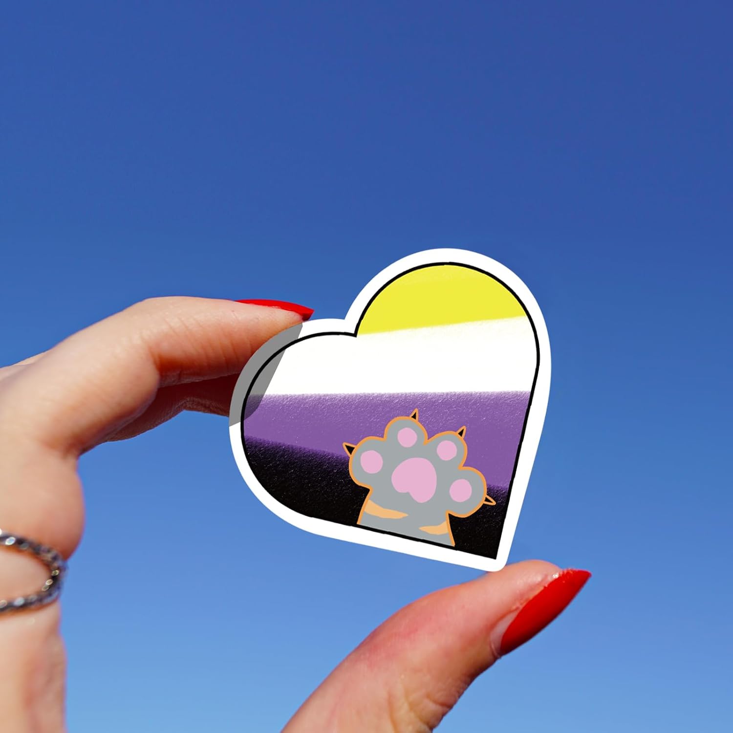 Calcomanías de orgullo no binario, 110 calcomanías de orgullo no binario a granel para cosas de orgullo no binario, vinilo impermeable LGBTQ no