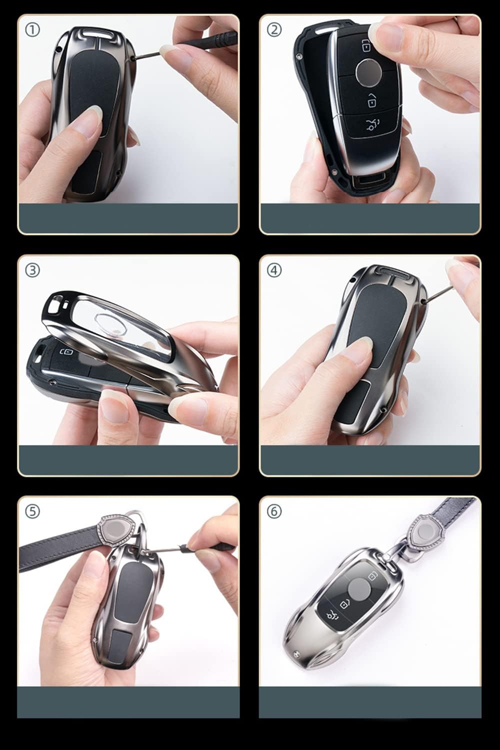 Funda de metal de aleación de zinc para Ford Fusion F150 F250 F350 F450 F550 Edge Explorer Escape Mustang