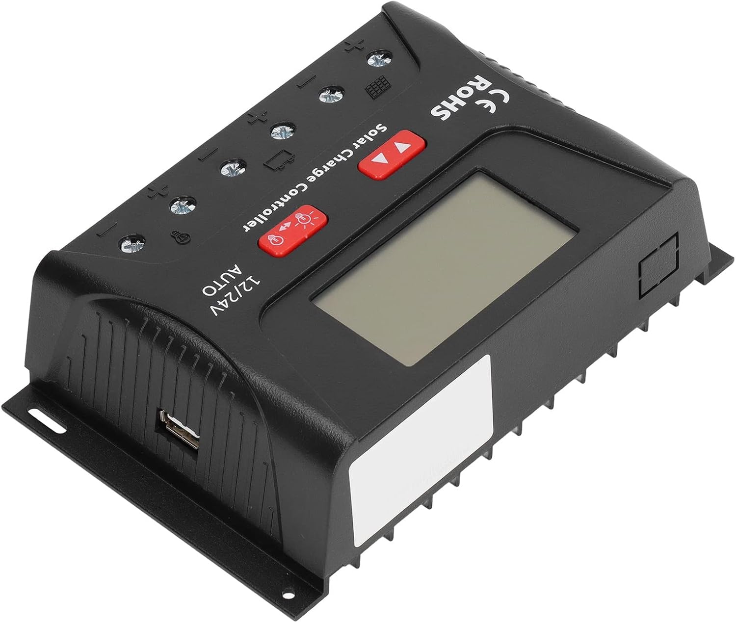 Controlador solar, Controlador solar, 40A Controlador de cargador solar PWM de 3 etapas, Panel solar 12V24V, Controladores de energía renovable