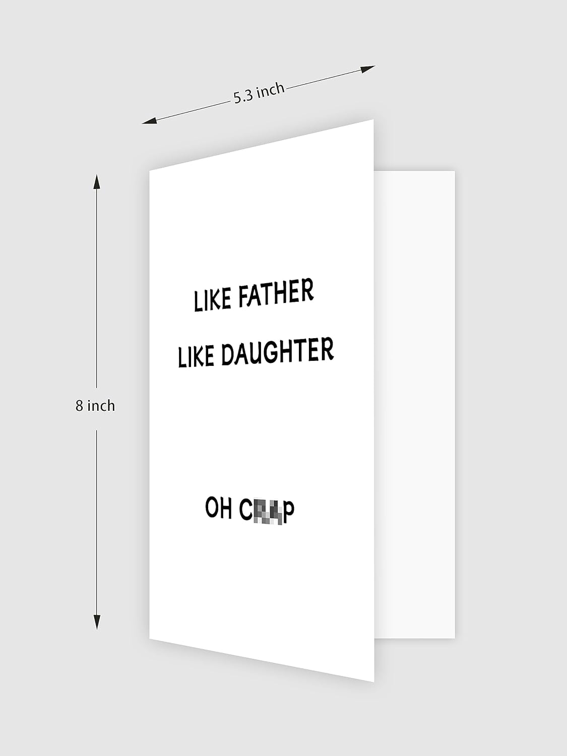 SIMSONN Tarjeta de cumpleaños para padre, divertida tarjeta del día del padre de hija, tarjeta de cumpleaños humorística para papá, como padre como