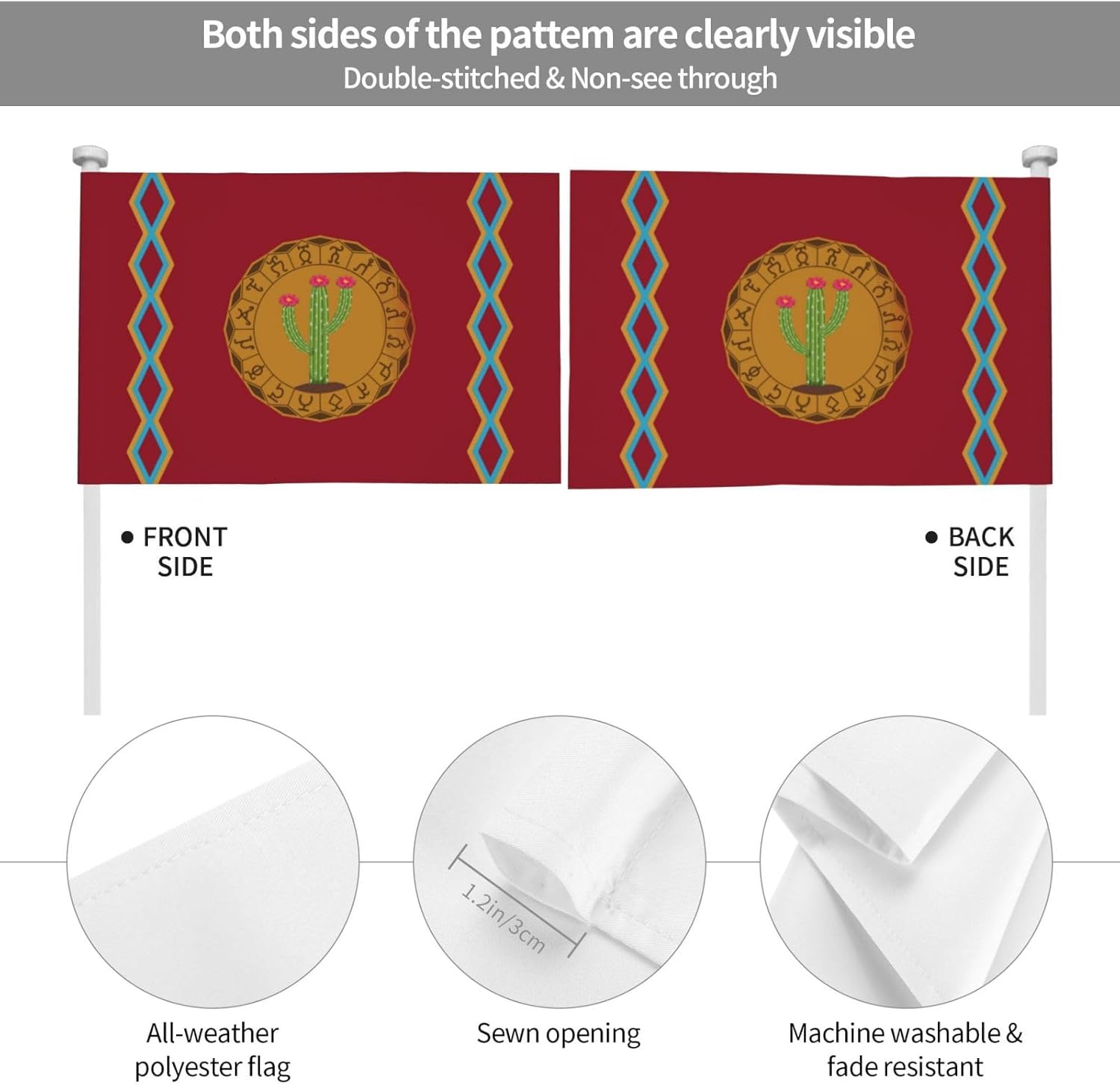 Double Sided Printing Panteera Wayuu Car Flag 12×18 Inches Car Window Clip Flags Car Decoration Banner