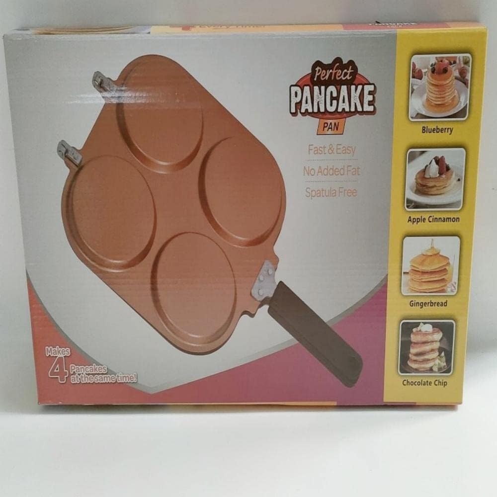Placa de tortilla de doble cara de 4 tazas de doble cara Placa antiadherente para panqueques plegable antiadherente para panqueques Herramientas de