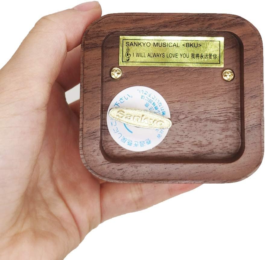 Teykst Lilium from Elfen Lied – Caja de música de madera natural, tamaño mini, caja musical de madera, colección de decoración, regalo de recuerdo