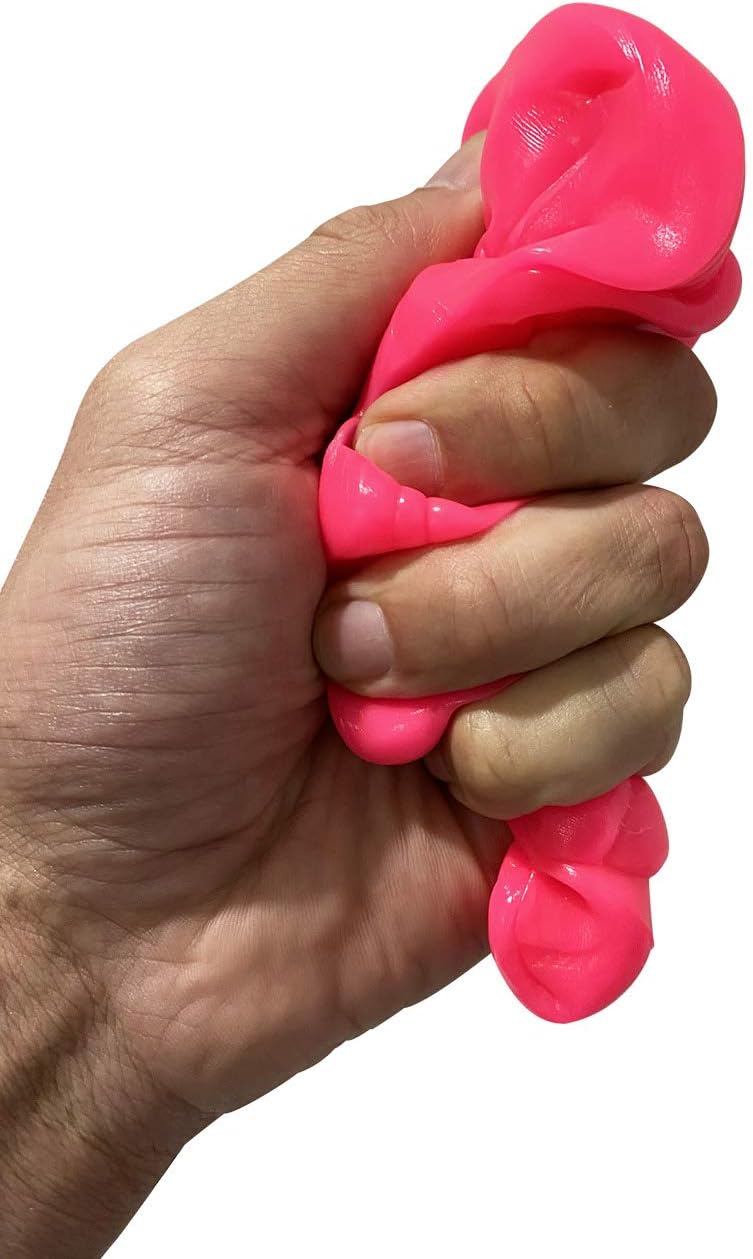 GearsOut Piggy Poop Fidget Masilla para aliviar el estrés, terapia de masa, juguete terapéutico rosa en lata de metal, divertido para oficina,