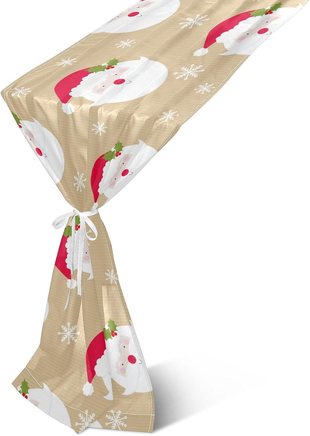 Christmas Cute Santa Head Table Runner Fall Table Decor for Kitchen Decorations Christmas Table Runner 120 Inches Long