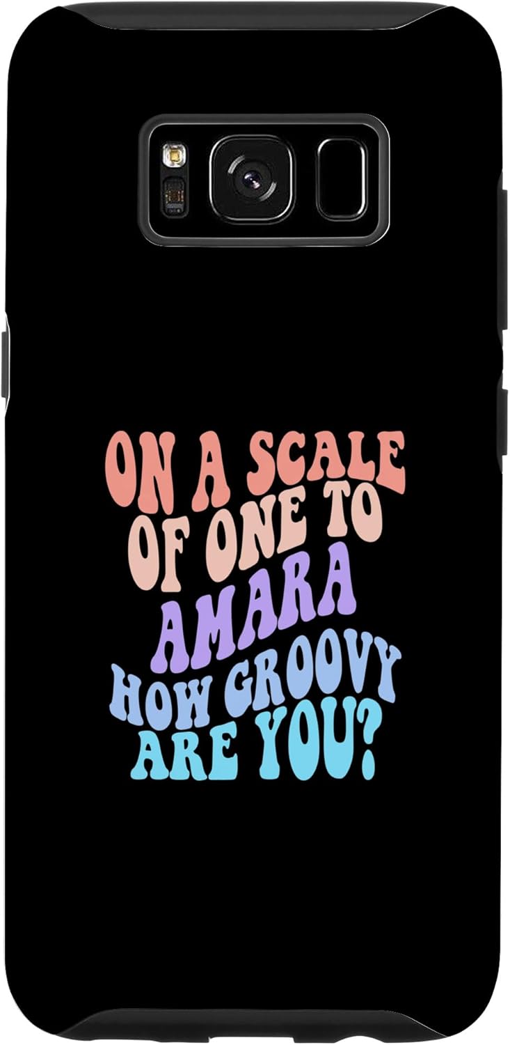 Galaxy S8 AMARA Cute Retro Girls Groovy AMARA Personalized Name Case