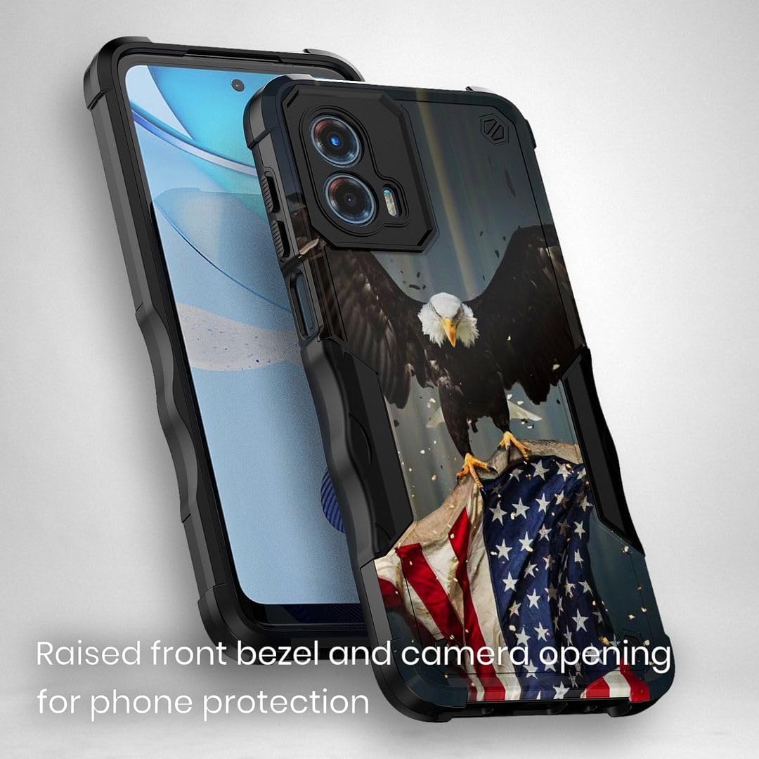 Funda compatible con Motorola Moto G Stylus 5G 2023 (solo 5G – 2023 lanzado), funda protectora híbrida a prueba de golpes, diseño de águila calva