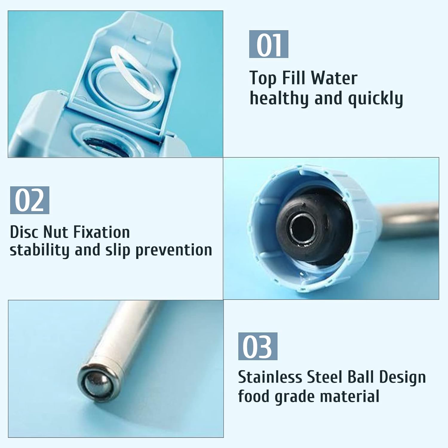 BNOSDM Botella de agua de 25 onzas con relleno superior sin goteo, dispensador de agua para caja de conejos, sin BPA, alimentador de agua