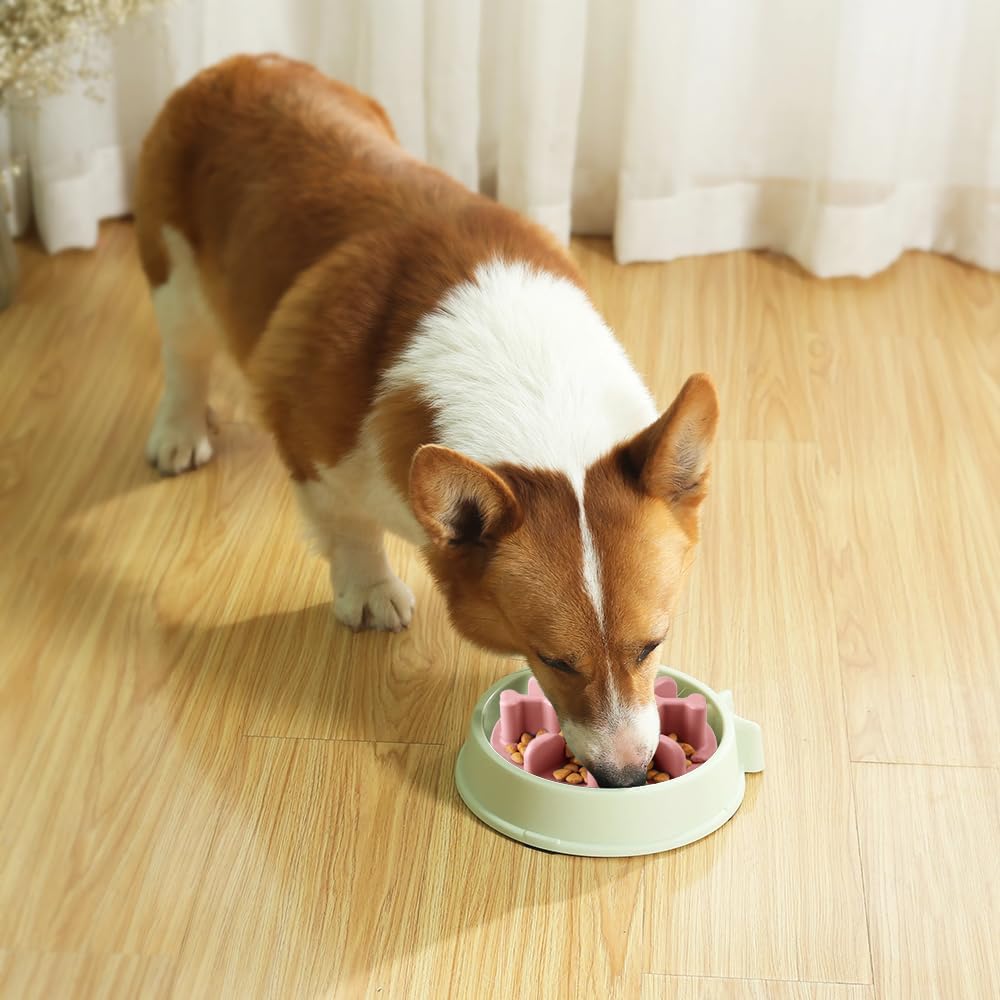 Animire – Cuencos para perros de alimentación lenta, rompecabezas antiasfixia de silicona suave, alimentador lento, antideslizante para comer