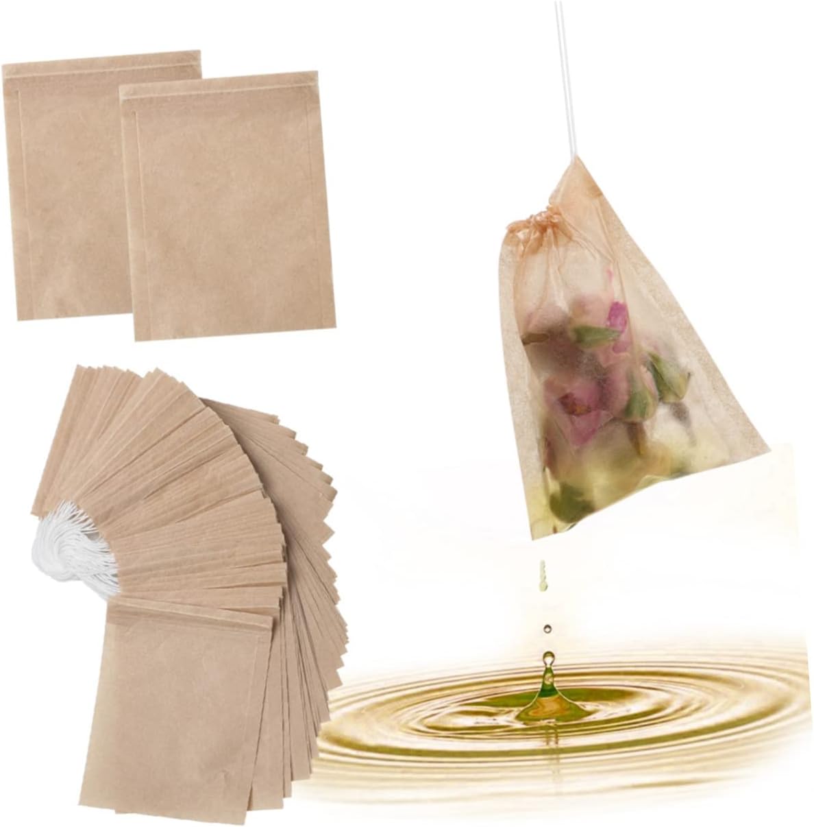Tofficu Filtros 300pcs Desechables Café Té Colador Hojas Sueltas Bolsas de Té Sopa Infusor de Té Desechable Bolsa de Té Bolsa de Embalaje Desechable