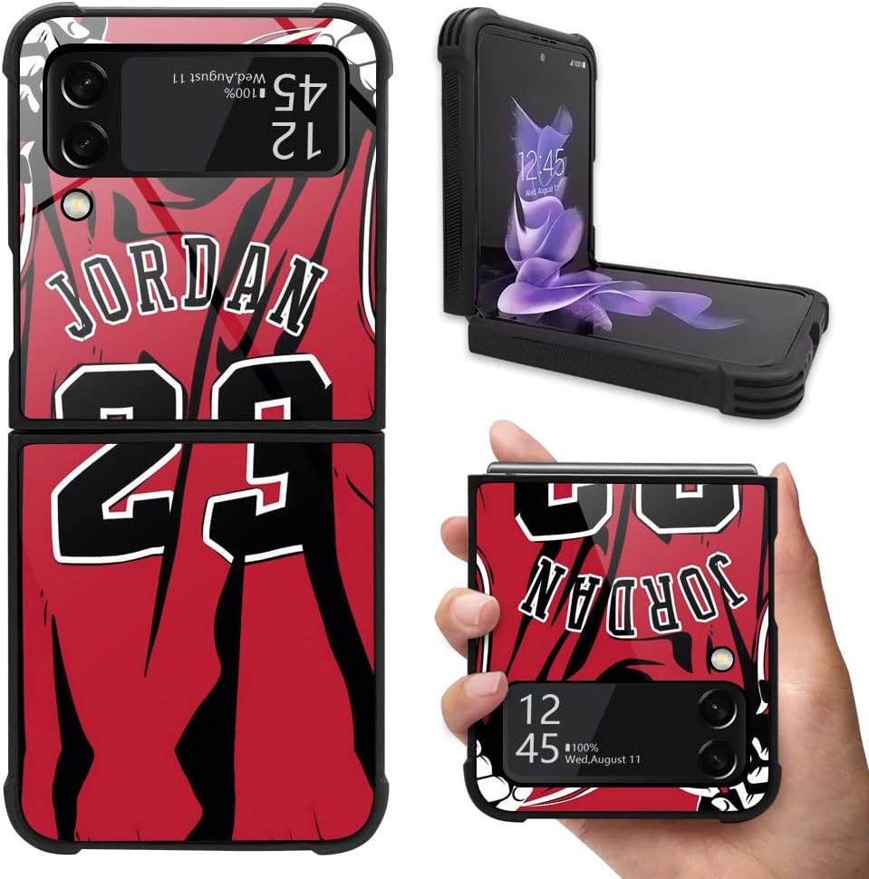 Funda compatible con Galaxy Z Flip 3 5G, Jugador de baloncesto 36 Galaxy Z Flip 3 5G para niños y hombres, funda de TPU suave a prueba de golpes