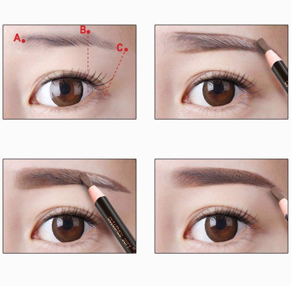 Lápiz de cejas impermeable de larga duración con cordón de tracción, perfecto para marcar, rellenar y delinear, maquillaje de tatuaje para