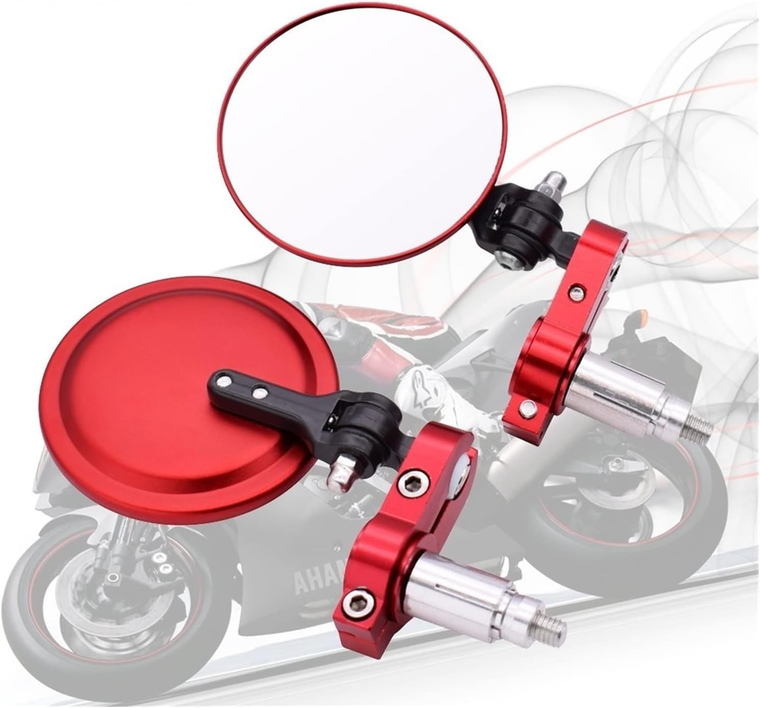 Espejos de motocicleta redondos de 3 pulgadas para Kawasaki ZXR400 ZZR600 VERSYS 1000 Z1000 ZX10R ZX12R