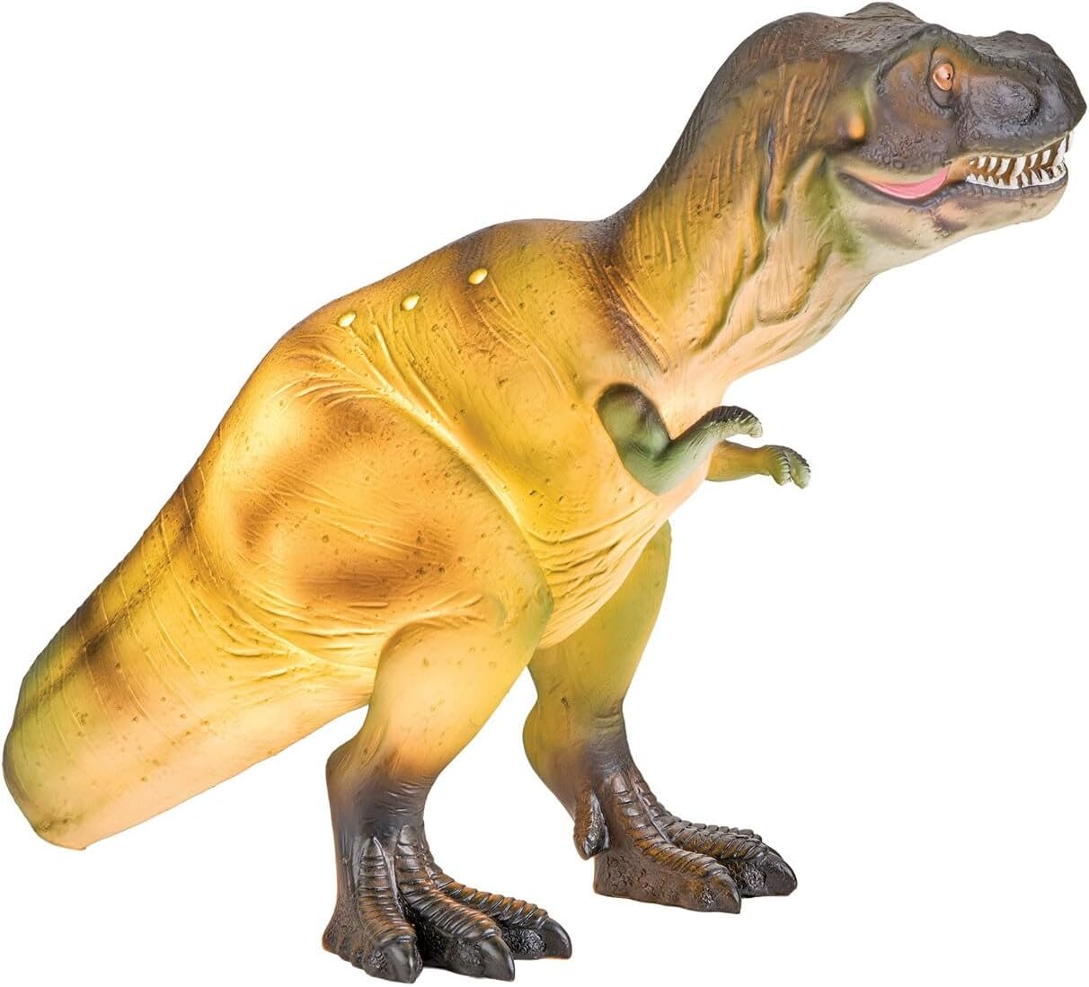 WHAT ON EARTH Lámpara de dinosaurio para niños, lámpara de acento realista T-Rex con luz de dinosaurio